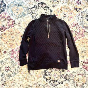 LL Bean women's quilted, 1/4 zip pullover sweatshirt